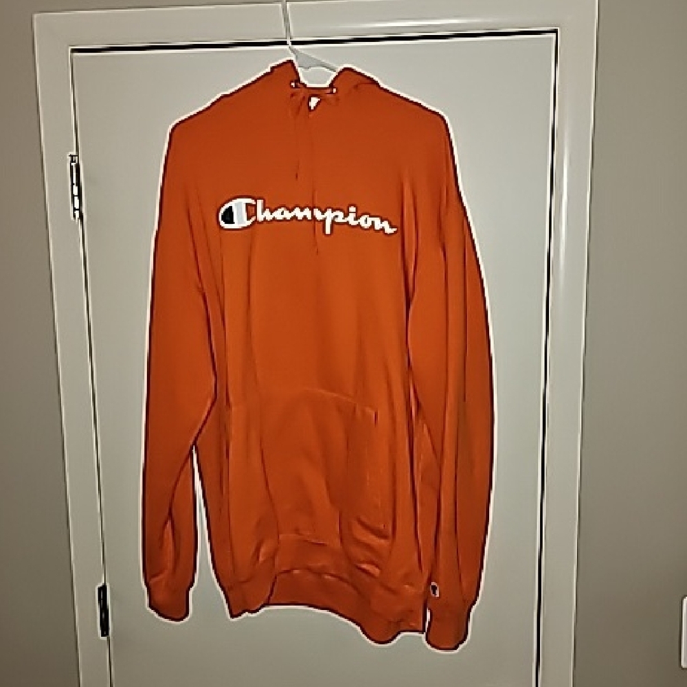 Champion Men's Orange Hoodie